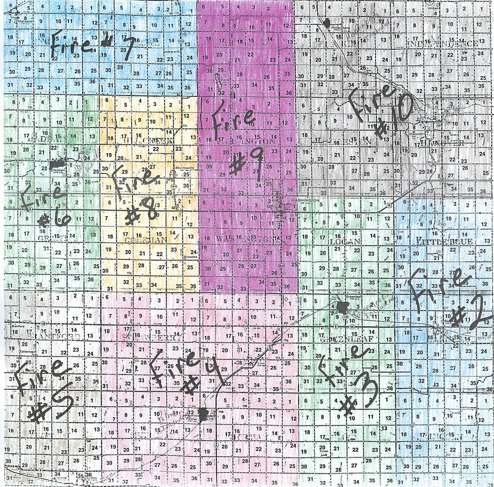 Map of Washington County Fire Districts 2010
