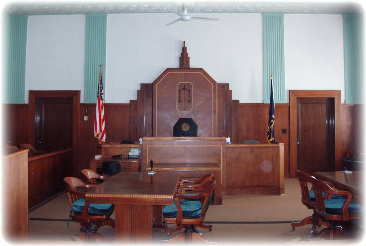 District Courtroom in Washington County, Kansas